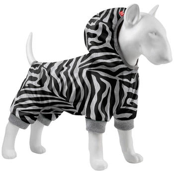 Комбинезон для собак WAUDOG Clothes, рисунок «Зебра», софтшел, XS22 (301-0055)