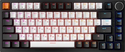 Клавіатура ігрова дротова GamePro MK160B USB, механічна Outemu Red, регулятор гучності, біло чорна