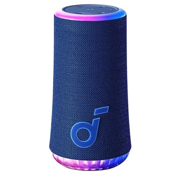 Портативна колонка Anker SoundCore Glow Blue (A3166G31), 30 Вт, Bluetooth, IP67, RGB підсвітка, акумулятор до 18 годин, синя