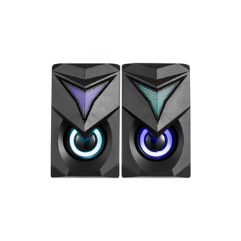 Комп’ютерні колонки Xtrike ME SK-405 Gaming Speaker, RGB, 3 Вт×2, USB, 3.5 мм AUX, чорні
