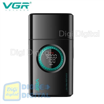 Электробритва VGR V-377 BLACK шейвер двойное лезвие регулировка мощности 7000-9000 RPM LED display