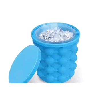 Форма для замораживания льда, силиконовая Ice Cube Maker Genie/Ведро для охлаждения с крышкой