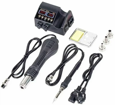 Паяльная станция Micro JCD 8898 80Вт с термофеном цифровая для ремонта электроники