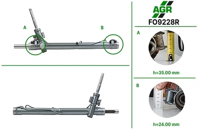 Рульова рейка з ГПК, відновлена, FORD FOCUS S-MAX 2006-2014, FORD GALAXY 06-, FORD MONDEO IV 07- AGR FO9228R Ford Mondeo 1749762, 1749765, 1749767