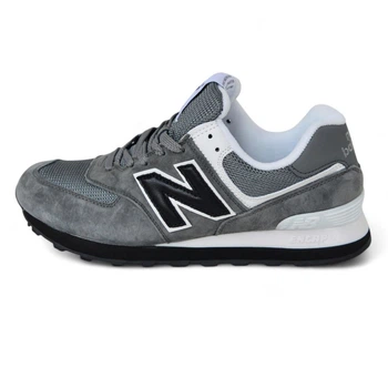 Мужские кроссовки повседневные NB 574 Classic Grey Black 45 (28,5 см) Серый
