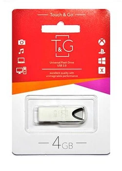 Флешка USB 4GB T&G метал 117 серый