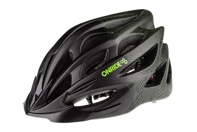 Шолом ONRIDE Mount, чорний/зелений, L, 58-61 см