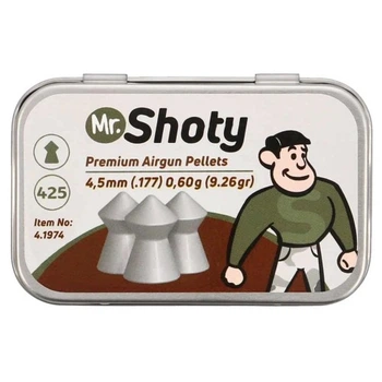 Пульки Umarex Mr. Shoty Premium 4,5 мм 0,60 г 425 шт (4.1974) Umarex 4.1974 1045599