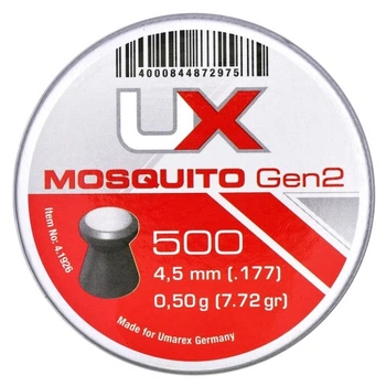 Пульки Umarex Mosquito Gen2 4,5 мм 0,50 г 500 шт (4.1926) Umarex 4.1926 1045598