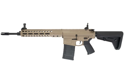Страйкбольна снайперська гвинтівка EMG Barrett Licensed REC10 Airsoft AEG Rifle by CYMA FDE 11.5 Mlok Handguard