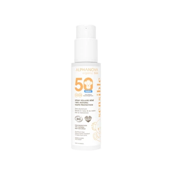 Органічний сонцезахисний спрей SPF 50 для немовлят і дітей, ALPHANOVA Organic Sun, 100 г (AN21)