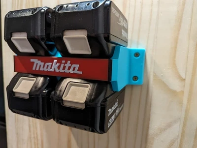 Настенный держатель для четырех аккумуляторов Makita 3Д печать