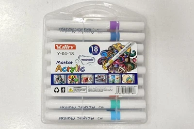 Набір акрилових маркерів Marker Acrylic Yulin Y-04-18 RS-0383/SA-0468 04-18