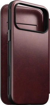 Etui z klapką Nomad Modern Leather Folio na iPhone 17 Pro Max Burgundia (856504011826)