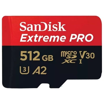 Карта памяти SanDisk microSD 512GB C10 UHS-I U3 Extreme Pro V30+SD
