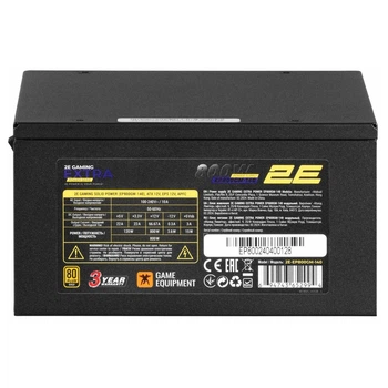 Блок питания 2E GAMING Extra Power (800W), >90%, 80+ Gold, 140мм, 1xMB 24pin(20+4), 2xCPU 8pin