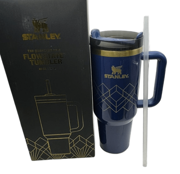 Термос термокружка Stanley Quencher H2.0 Tumbler из нержавеющей стали 1,18 л Royal Blue Gold KT7001972