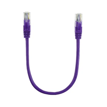 Патч-корд 0.3 м, RJ-45, Cat.5e, CU, мідь, фіолетовий Ritar (PCR-CU/0.3Pe/190)
