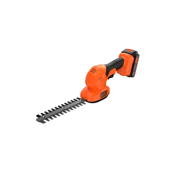 Кущоріз Black&Decker 18 В, 2Ah, насадки — 20 см/8 мм, 10 см/18 мм, (BCSS18D1)