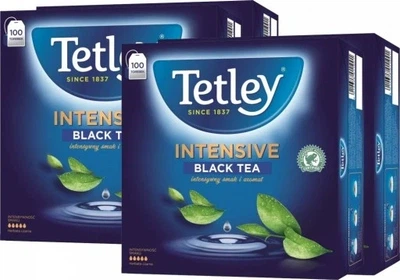 Набір 4 штуки Чорний чай у пакетиках Tetley Intensive Black Tea 100 пак.
