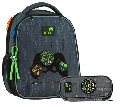 Рюкзак шкільний каркасний + пенал Kite Education Good Game K26-555S-5