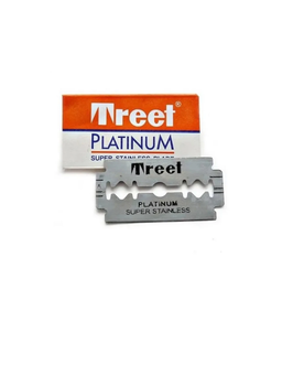 Лезвия двухсторонние для бритья Treet Platinum Super Stainless Blade 5 шт нержавеющая сталь многоразовые (Н4514)