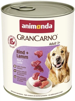 Вологий корм для собак Animonda Gran Carno Adult з яловичиною та ягням 800 г (4017721827423)