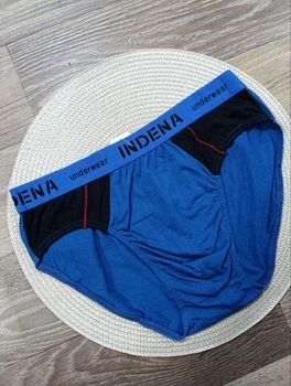 Чоловічі труси плавки сліпи INDENA, бавовняні, 2XL, сині, СВ-20309