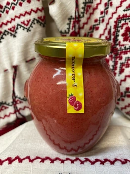 Крем-мед із малиною, 0,35 л, збитий мед, мед кремований