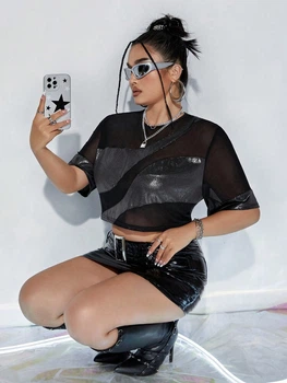 Топ SHEIN ХXL Черный sz2312195827656537