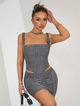Топ SHEIN M Серый sz2403281863396368_топ
