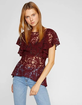 Блуза Stradivarius бордовий VNKSY927 S