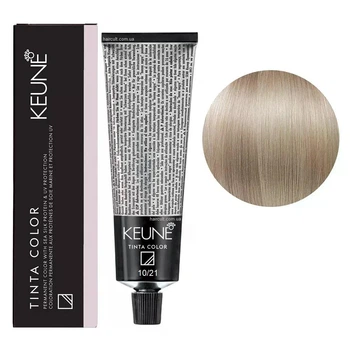 Стійка фарба для волосся Keune Tinta Color 10.21 Lightest Pearl Ash Blonde 60 мл