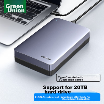 Внешний корпус для диска UGREEN Type-C 3.1, 2.5/3.5 дюйма, для SSD/HDD SATA