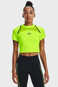 Жіночий салатовий топ Run Anywhere Crop SS Under Armour M 1376816-369