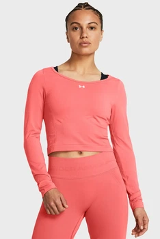Жіночий кораловий лонгслів UA Train Seamless LS Under Armour MD 1379150-811