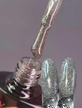 Светоотражающий гель лак Disco 3 серый SVNails гель лаки с блестками 8 мл