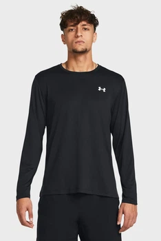 Чоловічий чорний лонгслів UA LAUNCH LONGSLEEVE Under Armour S 1382584-001