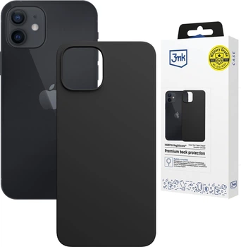 Панель 3MK Hardy MagSilicone для Apple iPhone 12 Black (5903108661232)