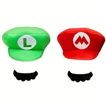 Набір капелюхів 2в1 Супер Маріо: Маріо та Луїджі з вусами - Super Mario