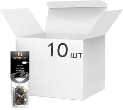 Чай черный Bergman Earl Grey с бергамотом T-cup 2.4 г х 10 саше (4820219811442)