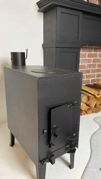 Піч буржуйка 4 мм з варильною поверхнею — компактна дров'яна піч для опалення Металл-завод