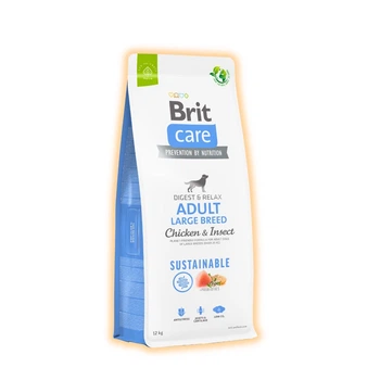 Сухой корм Brit Care с курицей и насекомыми для взрослых собак крупных пород, 12 кг