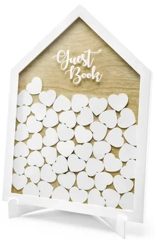 Дерев'яна книга гостей PartyDeco Будиночок 30,5 x 43 см (KG1) (5900779104921)