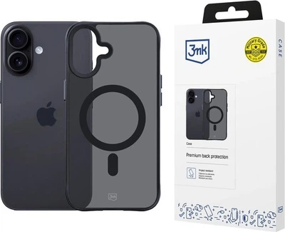 Etui plecki 3MK Smoke MagCase do Apple iPhone 17 Transparent-Black (5903108665230)