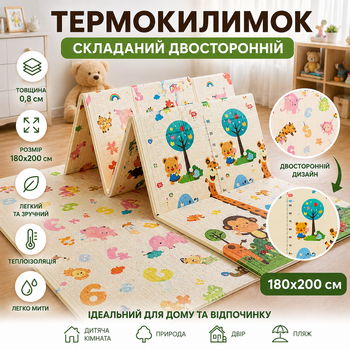 Термоковрик двохсторонний Буквы 180х200 см