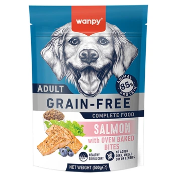 Сухой полнорационный корм Wanpy Adult Dog Grain Free Salmon для взрослых собак, 500 г (6927749823315)