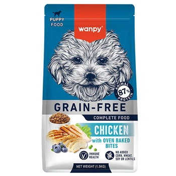 Сухий повнораціонний корм Wanpy Puppy Grain Free Chicken для цуценят з куркою, 1.5 кг (6927749823049)