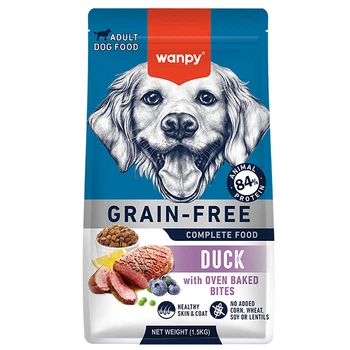 Сухой полнорационный корм Wanpy Grain Free Duck для взрослых собак с уткой, 1.5 кг (6927749823063)