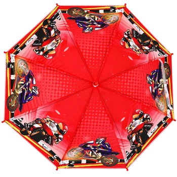 Детский зонтик "Красный мотоцикл" MK 5798(Red) трость 60,5 см, диаметр 83 см